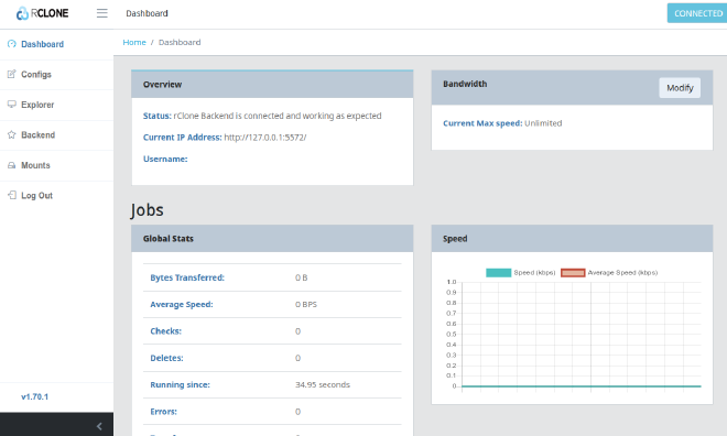 Rclone web ui